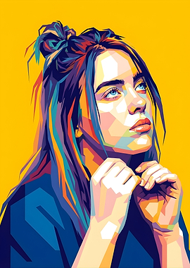 Billie Eilish Pop Art Portrait