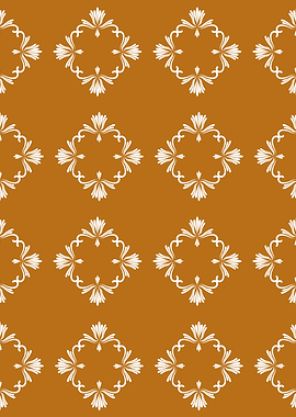 Ornamental Flourish Pattern Terracotta
