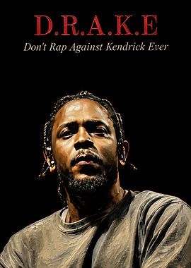 Kendrick Lamar Portrait with Text