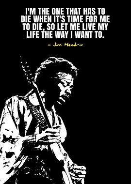 Jimi Hendrix Quote Poster