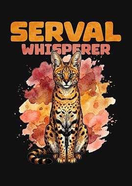Serval Whisperer Cat Art