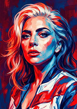 Pop Art Portrait of Lady Gaga