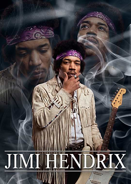 Jimi Hendrix with Guitar