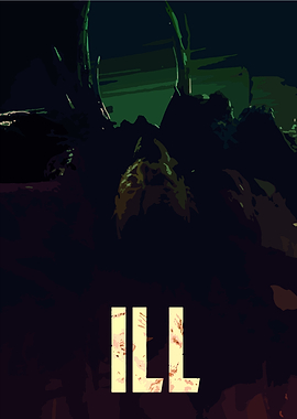 ILL text with dark background