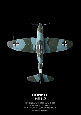 Heinkel HE 112 Aircraft Poster