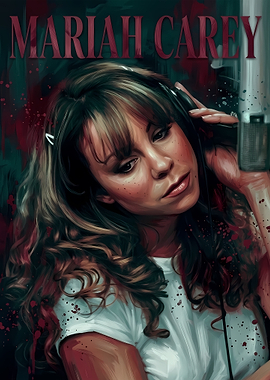 Mariah Carey Portrait with Headphones