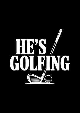 He's Golfing Text Art