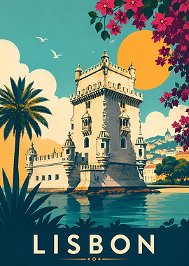 Lisbon Travel Poster