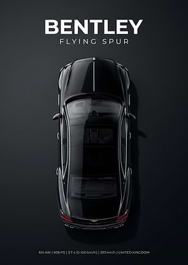 Bentley Flying Spur Top View