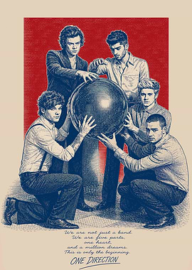 One Direction Vintage Poster