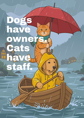 Dogs have owners, Cats have staff