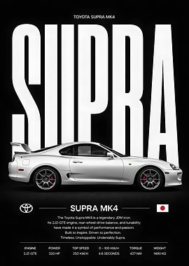Toyota Supra MK4 Silver JDM