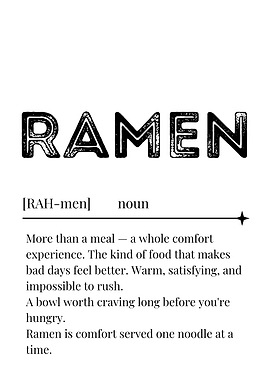 Ramen Definition Poster
