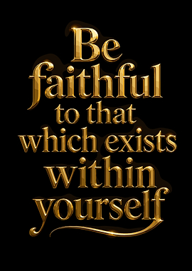 Golden Text Inspirational Quote