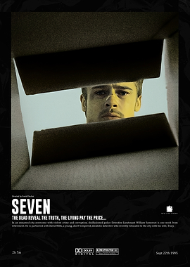 Seven : Brad Pitt's Face Movie Poster