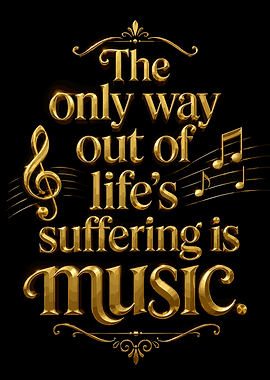 Music is the only way out of suffering
