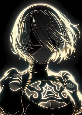 Glowing Anime Character