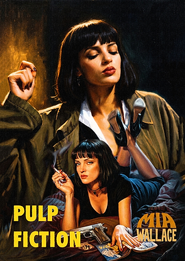 Pulp Fiction Mia Wallace Painting