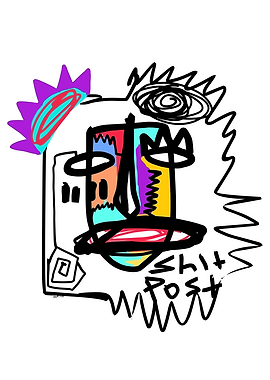 Abstract Face with Text