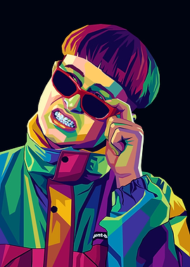 Colorful Portrait of a Oliver Tree