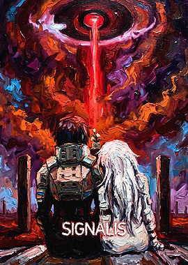 SIGNALIS Painting of Two Characters
