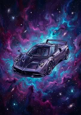 Purple Pagani in Cosmic Nebula