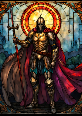 Knight in Stained Glass Armor