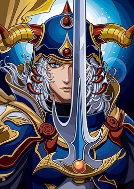 Warrior with Sword and Helmet