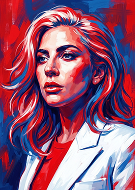 Lady Gaga Pop Art Portrait