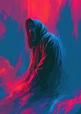 Ghostface in Neon Smoke