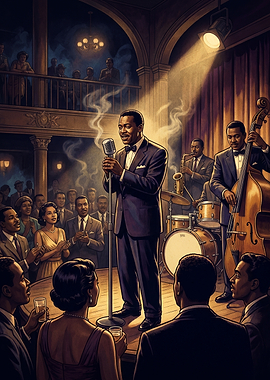 Jazz Singer Performs on Stage