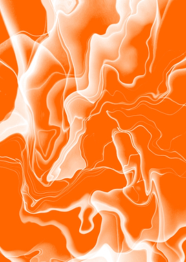 Abstract Orange and White Swirls