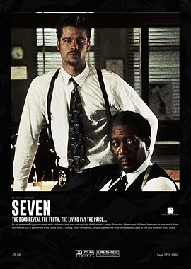 Seven 1995 : Halftone Movie Poster