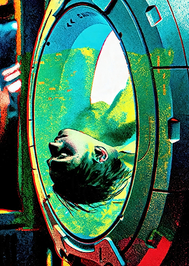 Man's Head Through Porthole