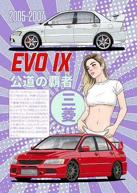 Mitsubishi Lancer Evolution IX Poster