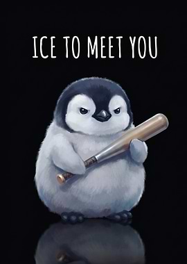 Penguin with Baseball Bat
