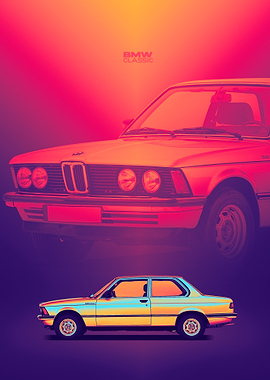 BMW Classic Car Poster