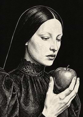 Woman Holding an Apple