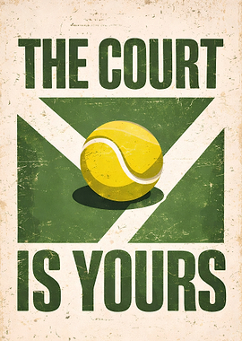 Vinatge Tennis Ball Quote