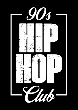90s Hip Hop Club Text Art