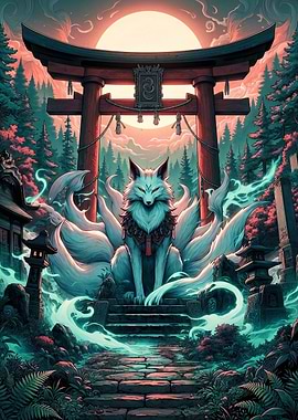 Kitsune Spirit at Torii Gate