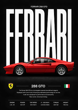 Ferrari 288 GTO Poster