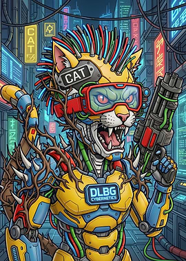 DLBG Cyberpunk #7 - Cybernetic Cat Warrior