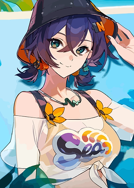 Belle Zenless Zone Zero in Summer Outfit
