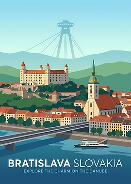 Bratislava Slovakia Travel Poster