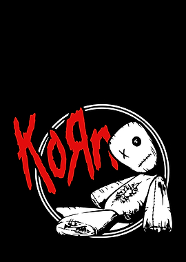 Korn band logo with doll