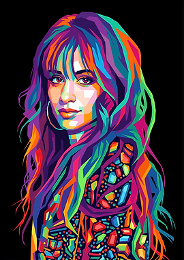 Colorful Portrait of Camila Cabello