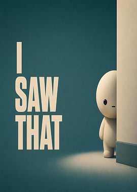 Cute character peeking from behind a wall