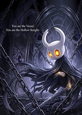 Hollow Knight Vessel with Chains