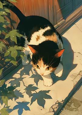 Calico Cat in Sunlight